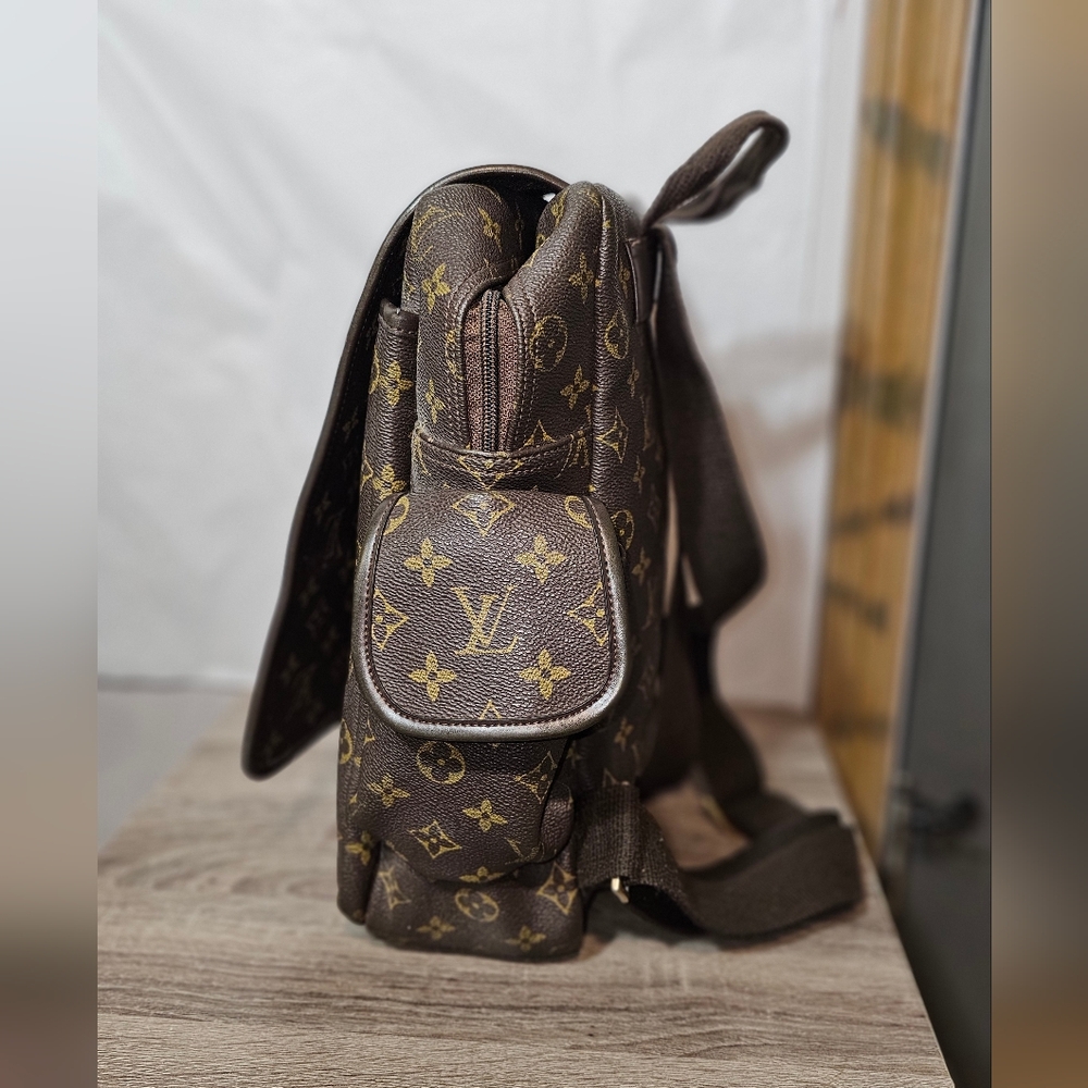 Designer Inspired Monogram Canvas Backpack- EUC - image 11